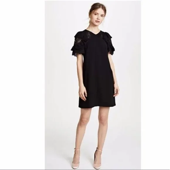chinese dress ladies Rebecca Taylor Women's Sleeveless Crepe Lace Dress, Black, 2 at Amazon  Women's Clothing store